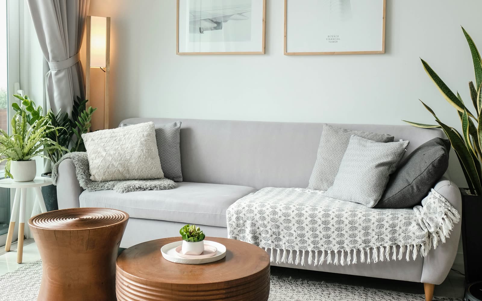 Clean, tidy living room in a Lake County condo